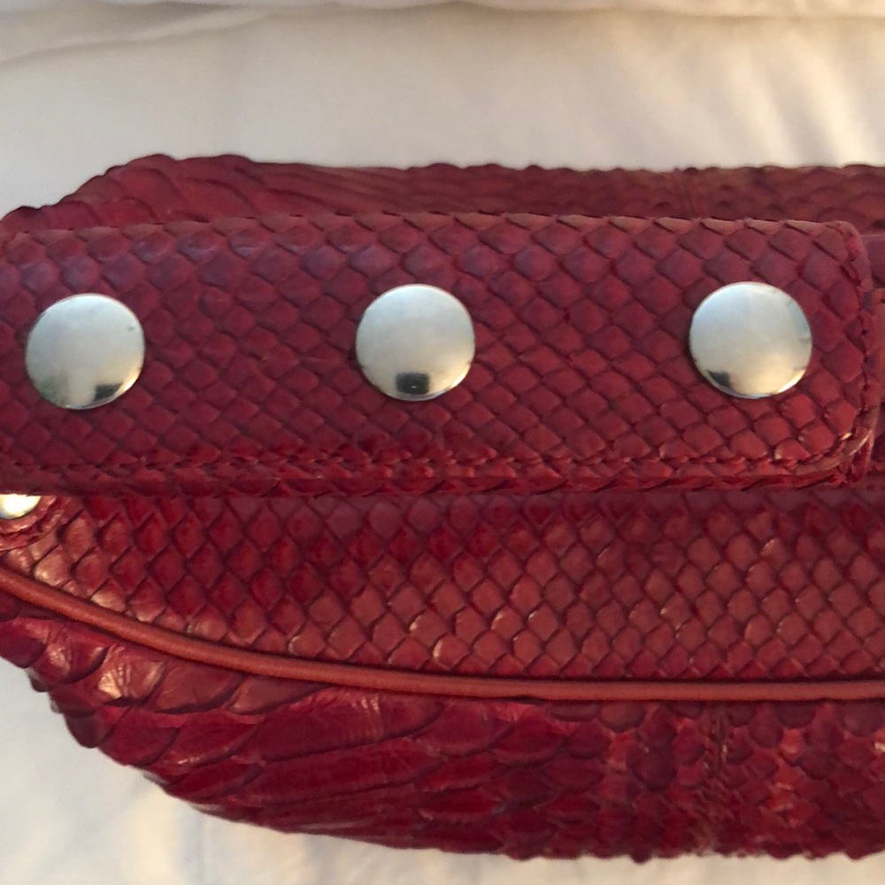 Tods Red Python handbag - Picture 5 of 8